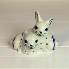 Figurka zajączki para Nd. K1- Ceramika Bolesławiecka AC