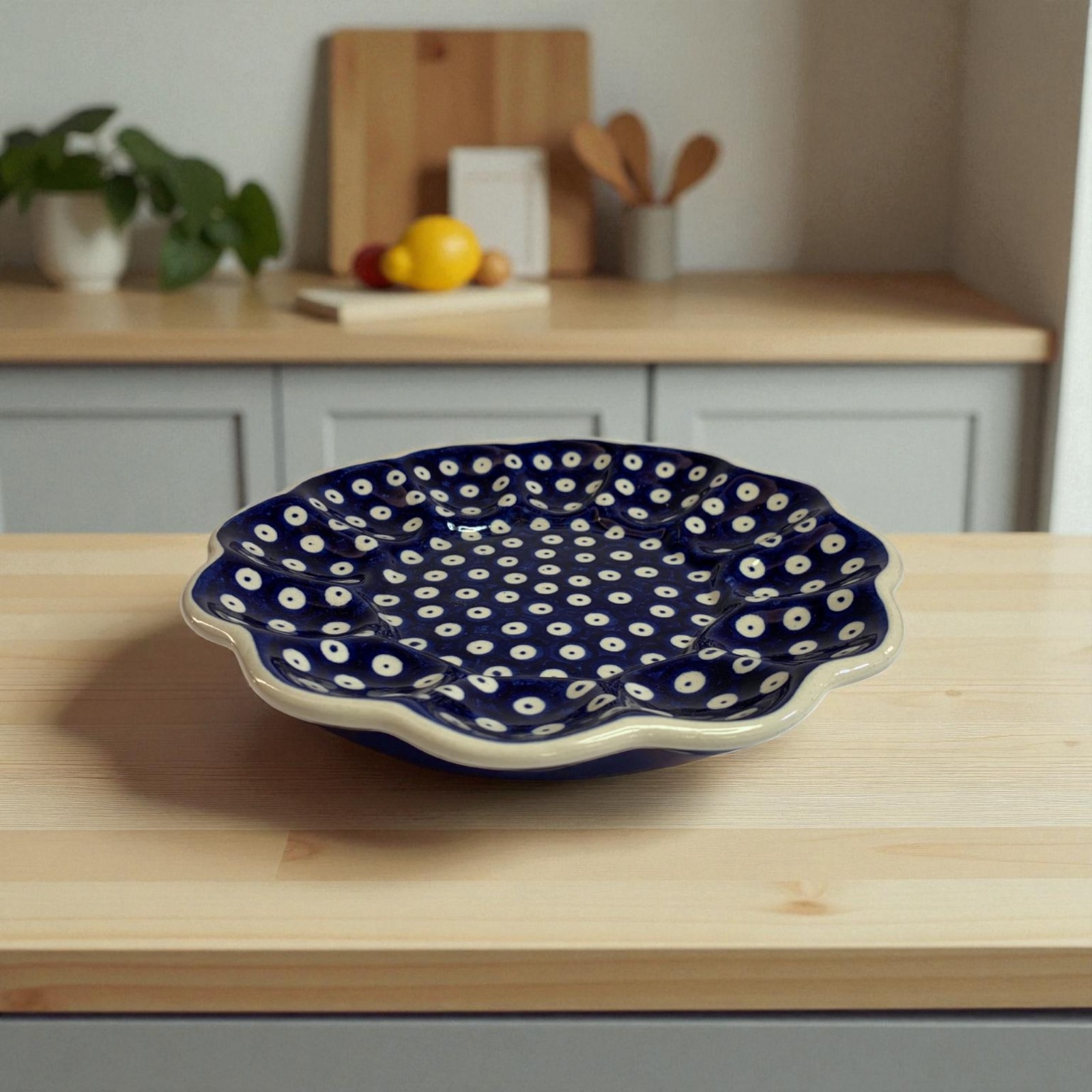 Talerz na jajka Nd. K1- Ceramika Bolesławiecka AC (Produkt dostępny pod zamówienie- 2tyg.)