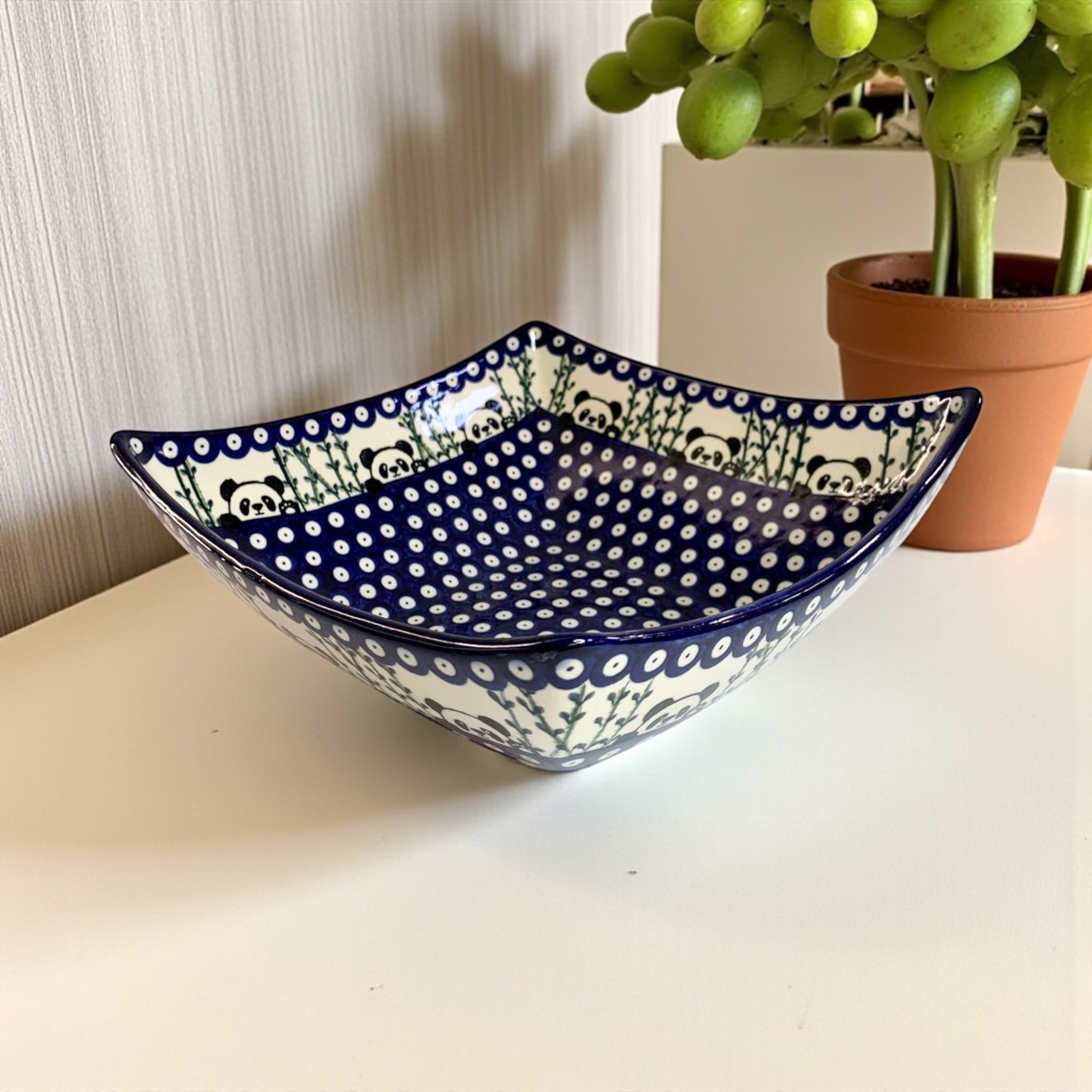 Miska kwadratowa duża 3.00L Nd. P10- Ceramika Bolesławiecka AC - obrazek 2