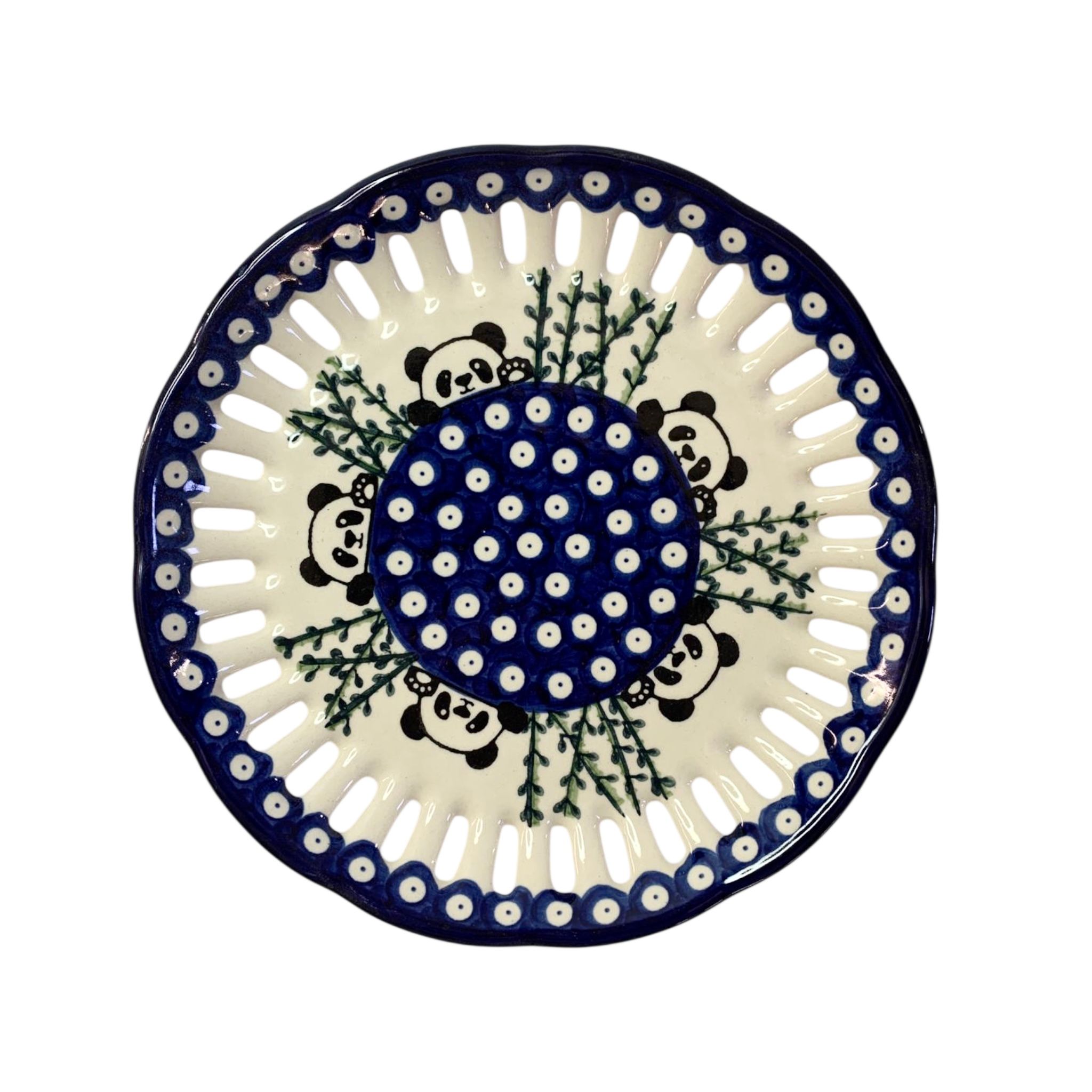 Talerz ażurowy Nd. P10- Ceramika Bolesławiecka AC - obrazek 3