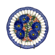 Talerz ażurowy Nd. K44- Ceramika Bolesławiecka AC KWIATY