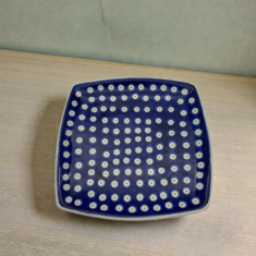 Talerz deserowy kwadratowy 19cm Nd. K1- Ceramika Bolesławiecka AC (Produkt pod zamówienie- 2tyg.)