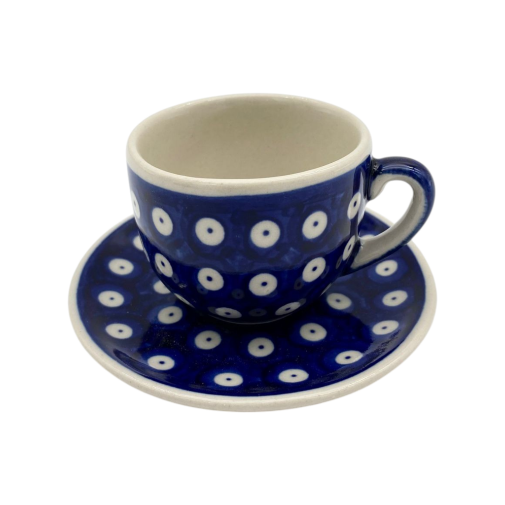 Filiżanka espresso ze spodkiem 110ml Nd. K1- Ceramika Bolesławiecka AC KLASYCZNA