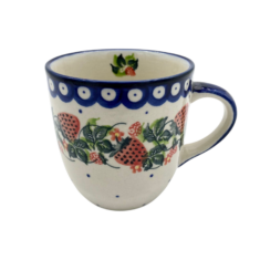 Kubek 400ml Nd. T1- Ceramika Bolesławiecka AC TRUSKAWKI (Produkt pod zamówienie- 2tyg.)